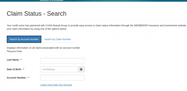 Claim Status - Search