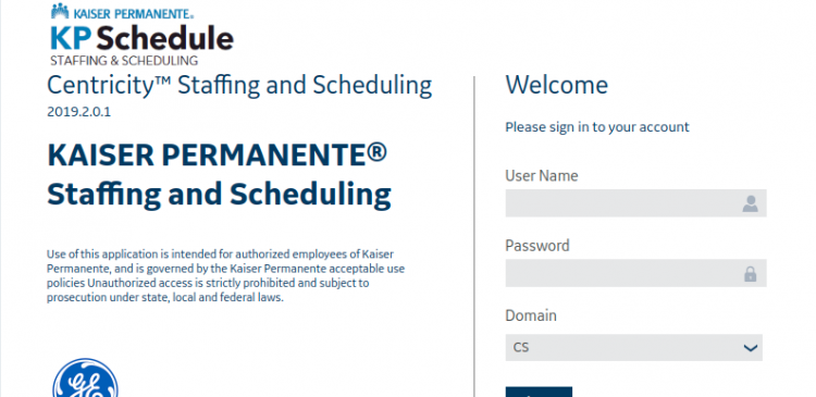 KP Schedule Login