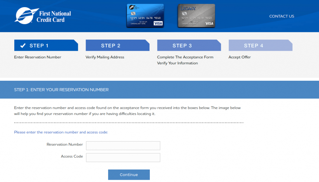 First National Legacy Visa Credit Card Logo