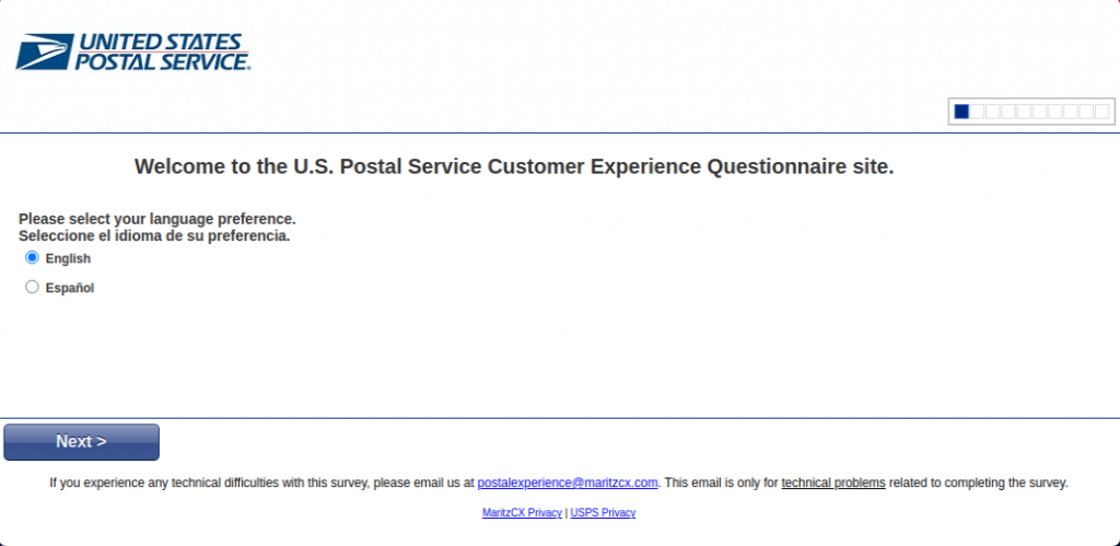 United States Postal Service Survey tips