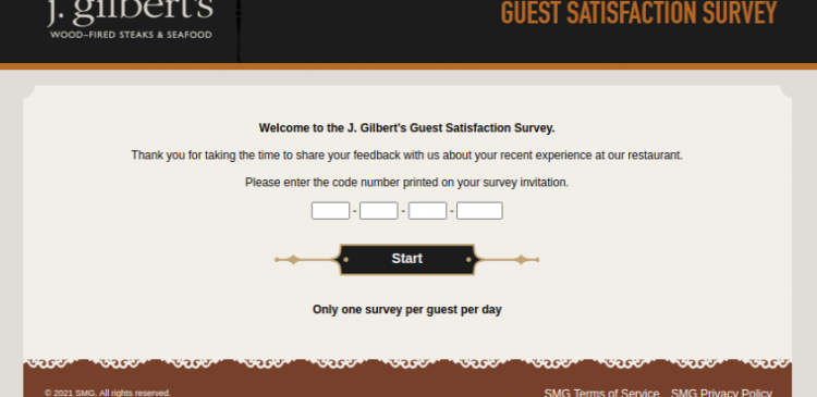 J Gilberts Guest Survey