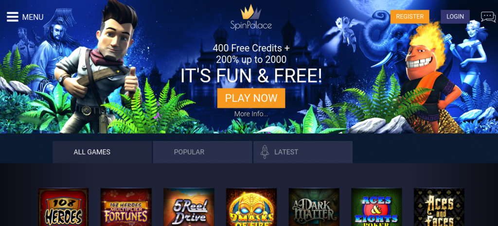 Spin Palace Casino Login