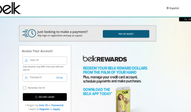 belk credit card