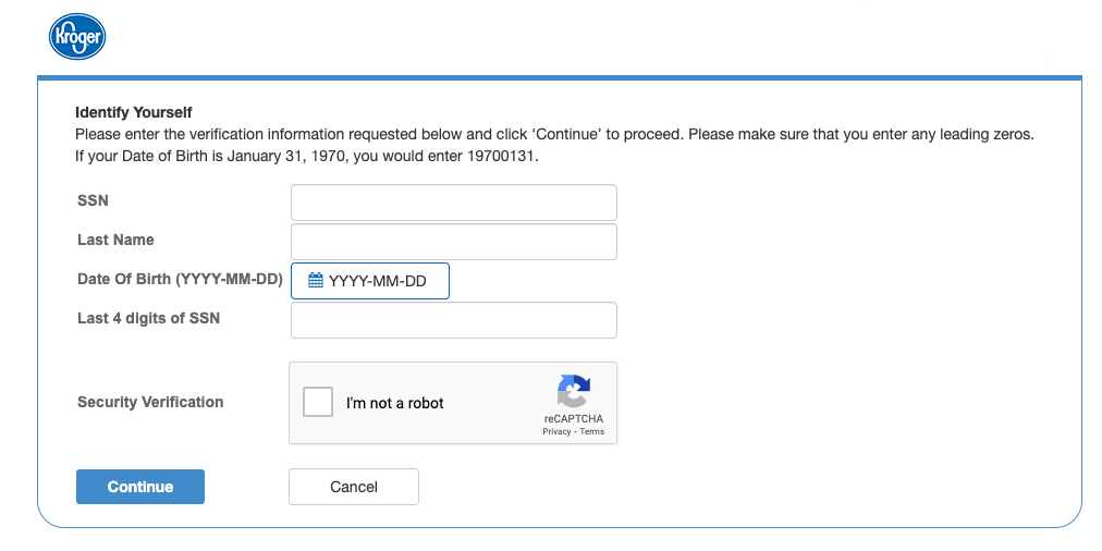 Kroger mylife register