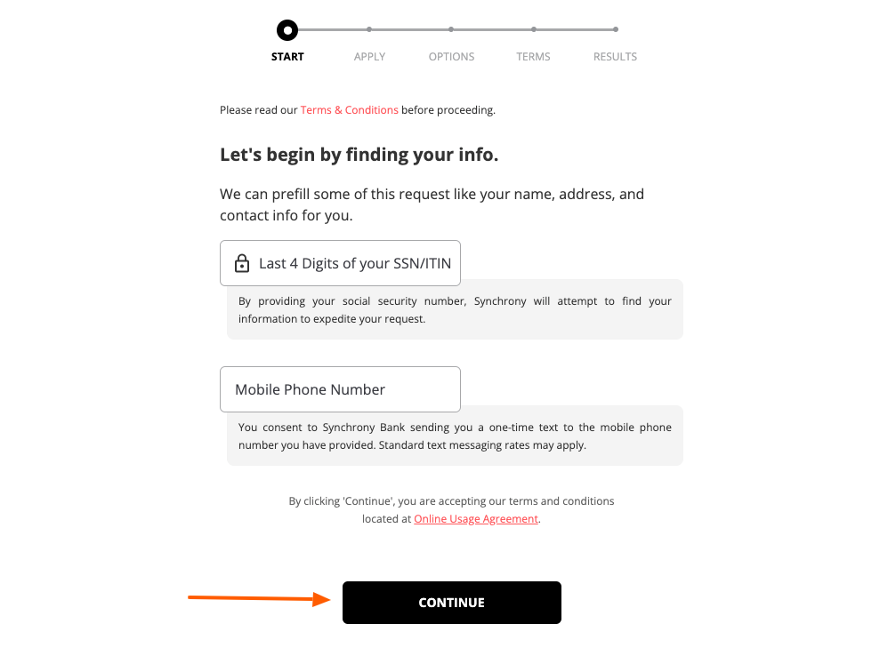 TJX Credit Card apply